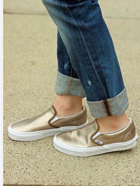 Vans Shoes - Vans Metallic Bronze Slip-On Sneakers